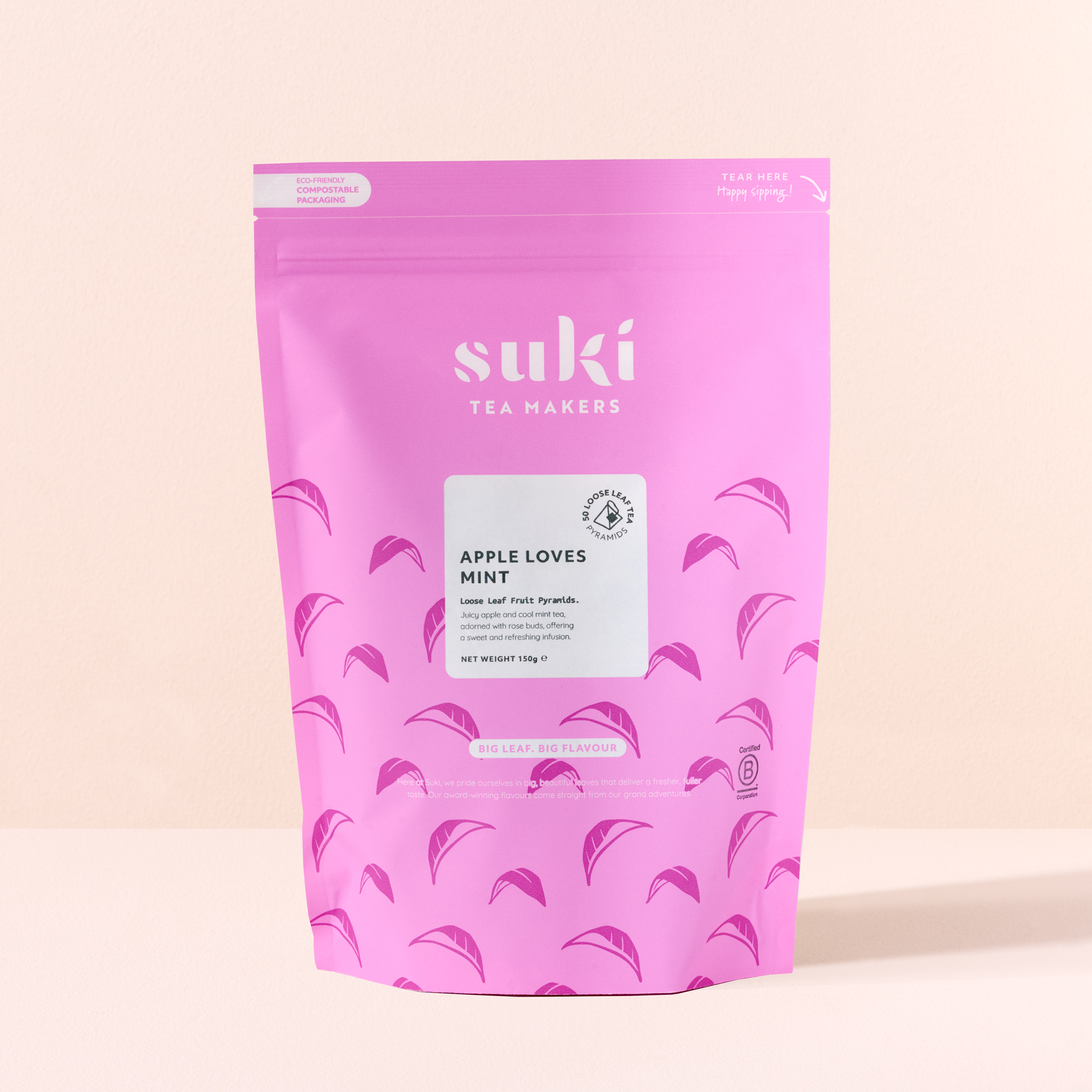 Suki Apple Loves Mint Natural Pyramids x 50 0